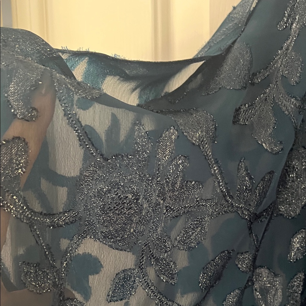 Connected Apparel Dark Teal Asymmetrical Dress